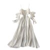 Condole belt dress strapless backless cultivate one’s morality show thin big dress with short sleeves - Image 6