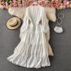 V-neck dress aristocratic temperament big pendulum lightly cooked long sleeve cultivate one’s morality dress - Image 5