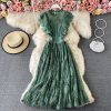 Spring and Autumn Lace round Neck Dress Long Sleeve Fashion Slim Fit Slimming Elegant Ruffled Large Swing Dress Formal Dress - Image 4