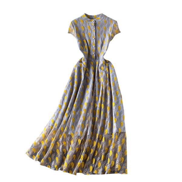 In the new elegant summer dress lace long tall waist skirt collect waist dress in female - Image 6