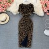 Temperamental woman dress summer new socialite v-neck cultivate one’s morality show thin package hip split long skirt - Image 3