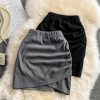 Solid Color Temperament Irregular Skirt Summer New High Waist Slim Slimming A- line Sheath Skirt Short Skirt - Image 2