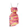 Nightclub Sexy Disco Waist Slimming Rainbow Color Gradient Handbag Hip Skirt Fashion Graceful Tube Top Strap Dress - Image 6