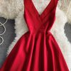 Evening Dress New Elegant Slimming Small V-neck Dress Sleeveless Socialite Dress Host Short Dress - Image 7