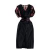 V-neck Temperament Printed Chiffon Dress for Women Summer New Waist Slimming Women’s Split Skirt - Image 6