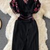 V-neck Temperament Printed Chiffon Dress for Women Summer New Waist Slimming Women’s Split Skirt - Image 7