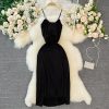 French Style Vintage Bow Suspender Dress for Women Summer New Elegant Graceful Slim Fit Slimming Sheath Dress - Image 5