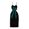 French Style Vintage Bow Suspender Dress for Women Summer New Elegant Graceful Slim Fit Slimming Sheath Dress - Image 6