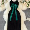 French Style Vintage Bow Suspender Dress for Women Summer New Elegant Graceful Slim Fit Slimming Sheath Dress - Image 7