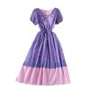 Gentle Floral Print V-neck Dress Summer New Fairy Lady Super Fairy Mori Style French Tight Waist First Love Dress - Image 6