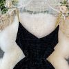 Small Sexy Low-Cut Backless Chain Strap Skinny Sheath Short Skirt Letter Printed Dress Sleeveless Summer - Image 4