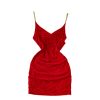 Small Sexy Low-Cut Backless Chain Strap Skinny Sheath Short Skirt Letter Printed Dress Sleeveless Summer - Image 6