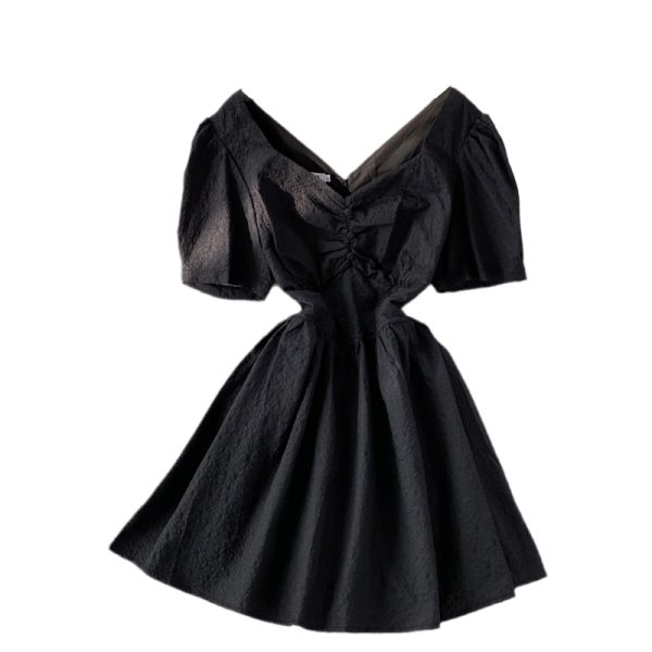 new Dress French First Love Platycodon Grandiflorum Fairy Super Fairy Mori Style Puff Sleeve V-neck Dress for Women Summer - Image 6