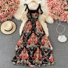 Annual Meeting High-End Evening Dress Women’s New Banquet Temperament Socialite Swing Long Dress Printing Slip Dress Summer - Image 5