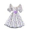 French Square Collar Chiffon Floral Dress Super Fairy Sweet Summer New Gentle Temperament Waist-Controlled Mid-Length Skirt - Image 6