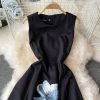 European Stationsummer New French Retro Sleeveless Vest Dress Printed Waist-Controlled Slimming Large Hem Dress - Image 3