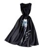 European Stationsummer New French Retro Sleeveless Vest Dress Printed Waist-Controlled Slimming Large Hem Dress - Image 6